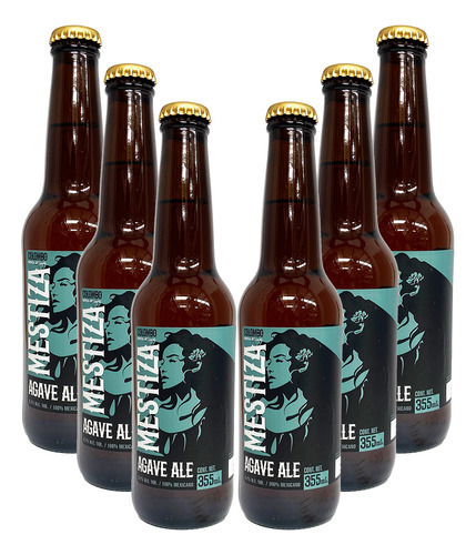 Six Pack Cerveza Artesanal Colombo Mestiza Agave Ale 355 Ml