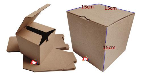 Caja De Carton De 15x15x15 Cm Autoarmable Kraft