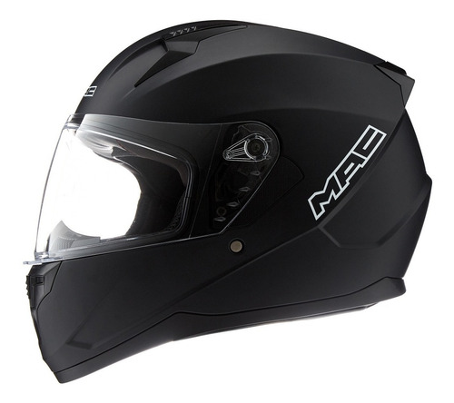 Imagen 4 de 8 de Casco Moto Integral Mac Bass Negro Mate Visor Simple