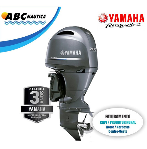 Motor De Popa Yamaha 200hp 4t Leia Anúncio