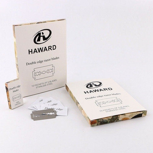 Navajas Haward Para Afeitar Doble Filo Acero Inoxidable C/50