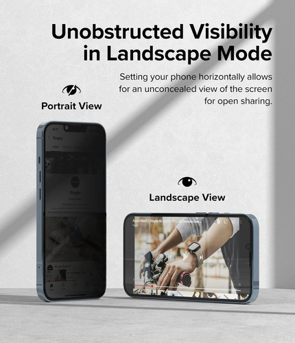 Imagen 9 de 10 de Vidrio Templado Privacy Para iPhone 14 6.1 & 13 Ringke Spy