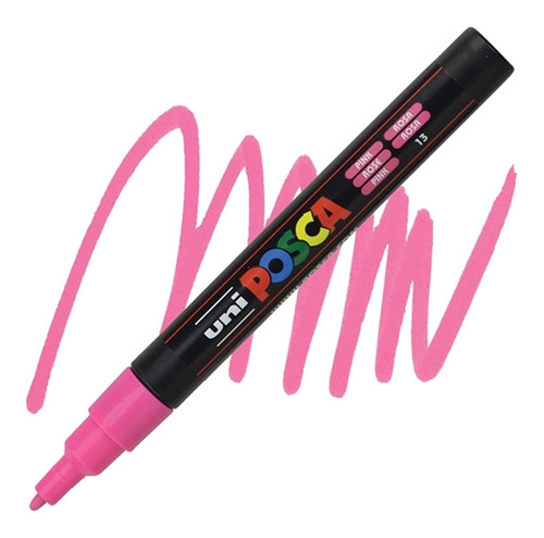 Caneta Posca Artística Fine Line Pc-3m 1,3mm - Uniball Cor Rosa