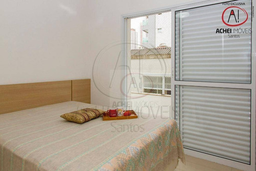 Apartamento Com 2 Dormitórios, 1 Suite E 1 Vaga Coletiva Suficiente À Venda, 68 M² Por R$ 535.000 - José Menino - Santos/sp - Ap10116