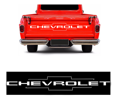 Adesivo Chevrolet C10 C14 C15 E D10 Gm Faixa Traseira Branco