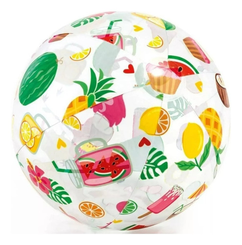 Pelota Inflable De 20´s De Frutas Para Alberca Intex Full