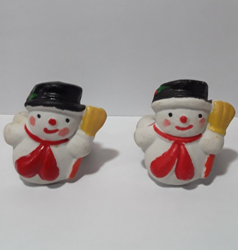 Anillos De Muñecos De Nieve En Ceramica Para Velas Navideñas