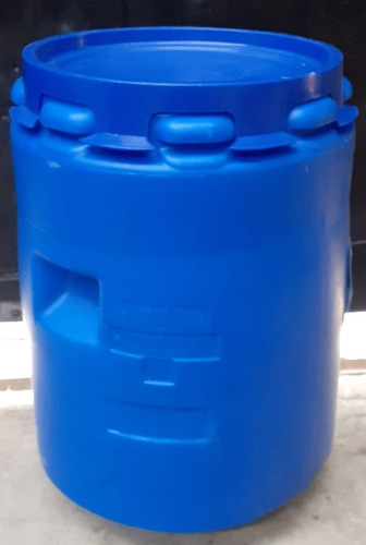 Bidon/envase 50 Lts Azul Con Tapa Sin Aro