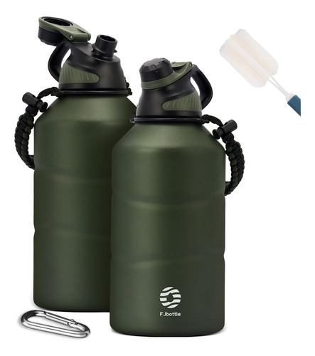 Fjbottle Botella De Agua Aislada De Medio Galón De 64 Oz Con