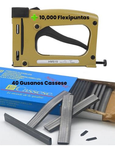 Kit Engrapadora Manual Enmarcados Y Caja 10,000 Flexipuntas