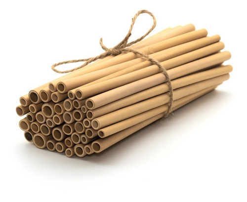 Sorbete Pajita Bamboo Reciclable Organica Ecologico .x100 P2