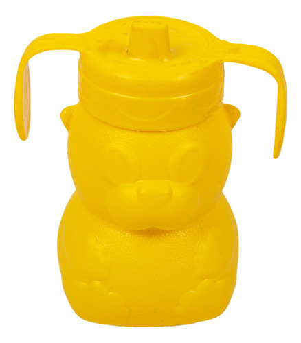 Botella Antiderrame Gatito Amarillo Crom