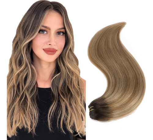 Extensiones De Cabello Humano Remy Con Clip De 18 Pulgadas,