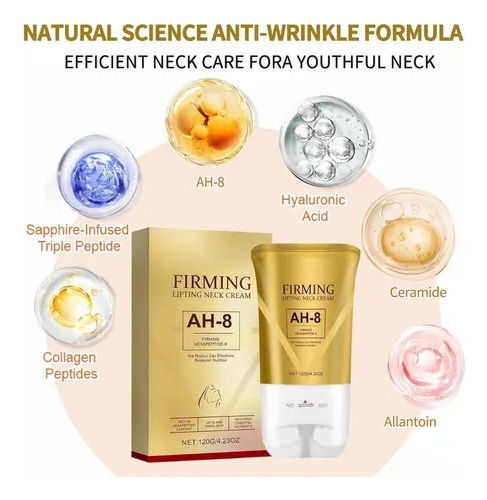 Ah-8 Neck Firming Cream, Creme Reafirmante Para O Pescoço E