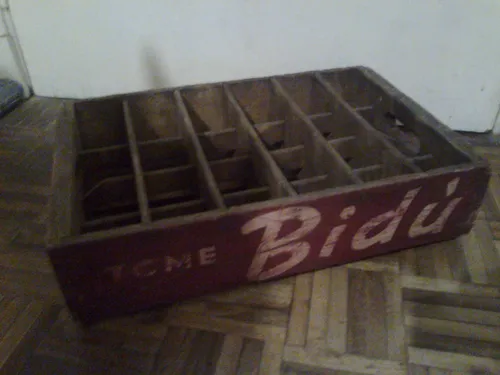 Antiguo Casillero De Madera De Bidu, 24 Botellas, De Los 50 (Usado)