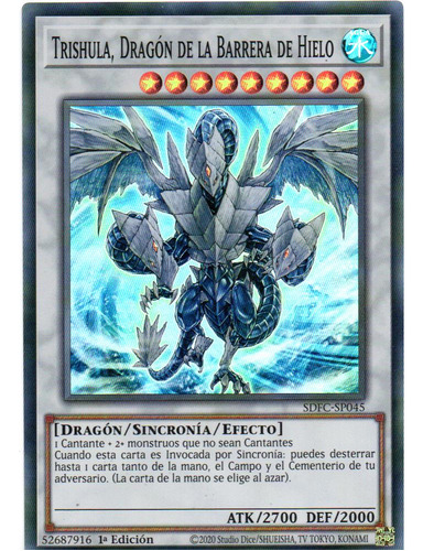 Trishula, Dragon Of The Ice Barrier Carta Español Yugi