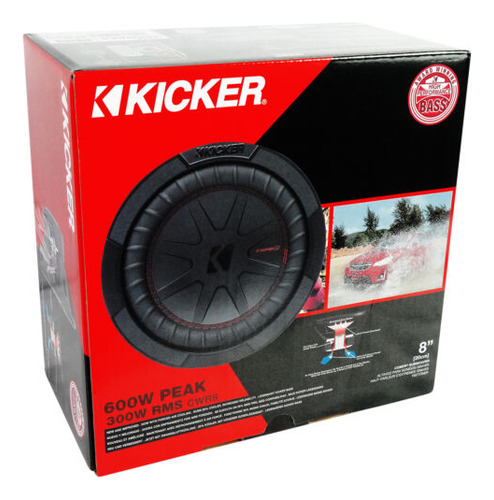 Kicker 48cwr84 Compr 600 Watt 8 Subwoofer Dvc 4-ohm Car Ccc
