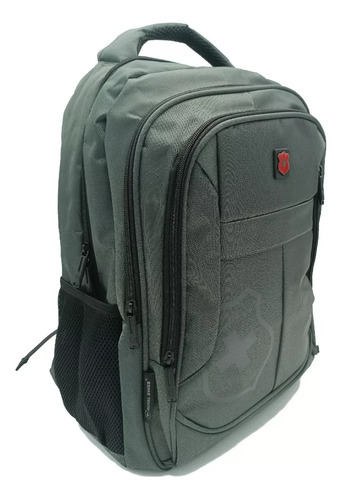 Mochila Royal Swiss Azul Material Impermeable Porta Laptop Color Gris