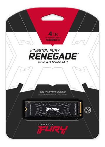 Disco Estado Sólido Interno Kingston Fury Renegade 4tb