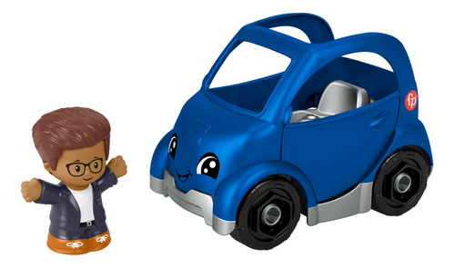  Fisher-Price Mattel LITTLE PEOPLE, Vehículo Pequeño Azul, Juguete para Bebé, 1 Año en Adelante