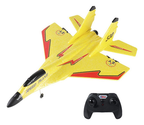 2.4g Mig-530 Rc Airplane Drone Rtf Amarillo Los 44x32x13cm