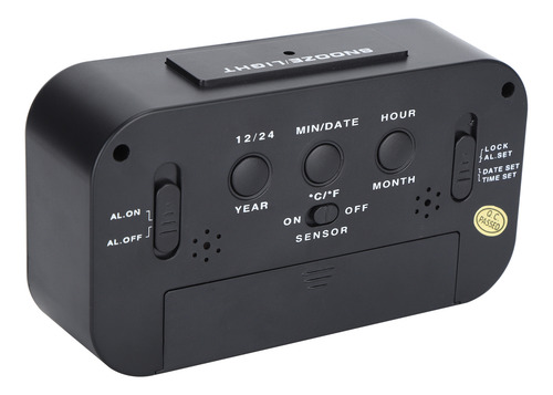 Reloj Electrónico Lcd Con Alarma Silenciosa, Pantalla Grande