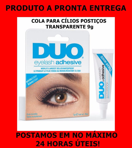 Cola P/ Cílios Duo Branca/ Transparente 9g - Pronta Entrega