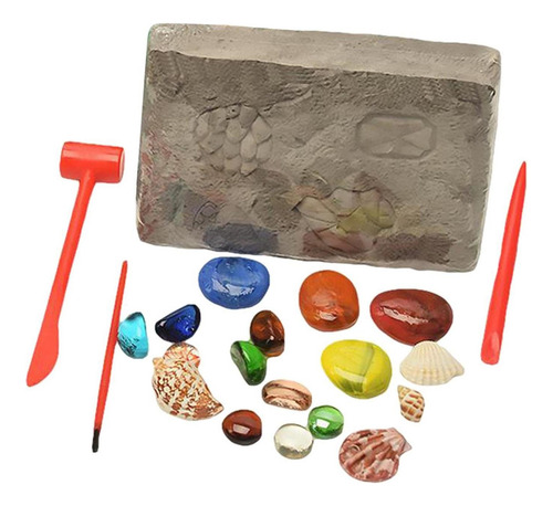 Kit De Escavação De Pedras Preciosas Com 17 Gemas - Kits
