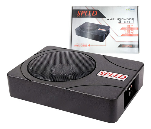 Subwofer Amplificado 180w 60wrms Speed 8 Pulgadas Sp-amp600