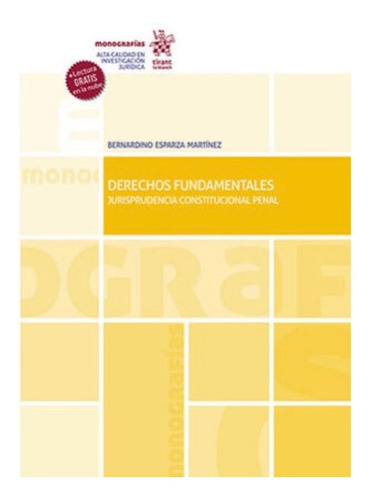 Derechos Fundamentales, De Esparza Martínez, Bernardino. Editorial Tirant Lo Blanch, Tapa Blanda En Español, 2022