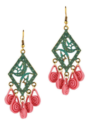 2 Unidades De Arete De Alecion Accesorio De Moda Para Rosado