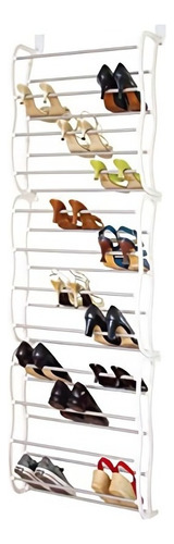 Zapatera Puerta Closet 36 Pares Colgante Color Blanco