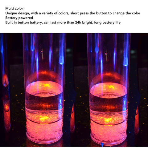 Luz Led De Copa Larga Multicolor Que Brilla Intensamente, Fu