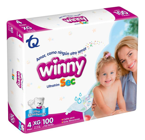 Pañal Winny Etapa 4 Xg X100 - Unid - Unidad a $1574