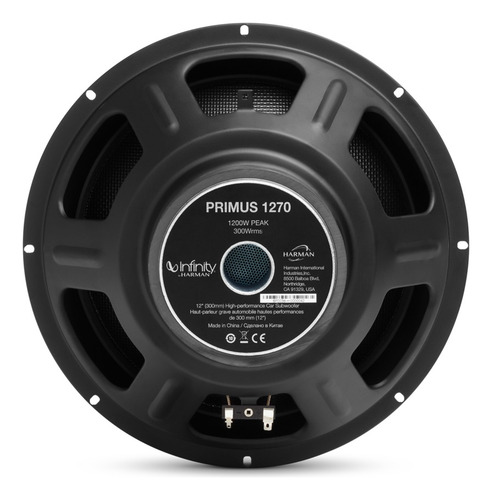 Subwoofer 12 Pulgadas Infinity Primus 1270 300 Watts Rms Negro