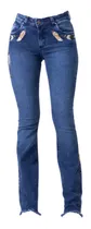Comprar Calca Country Bordada Feminina Jeans Cu002F Lycra Farm Promoção