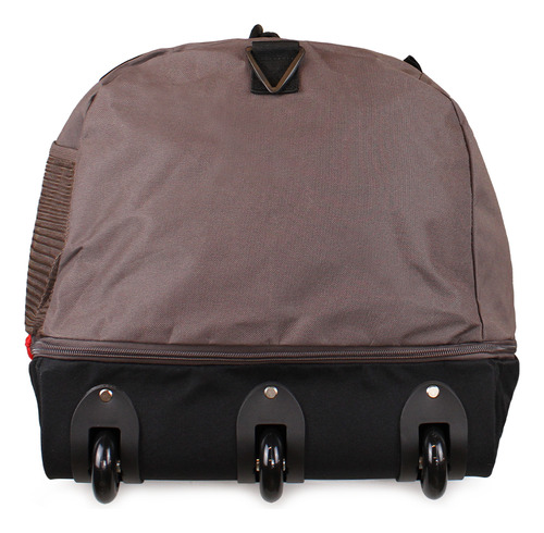Bolso Coloso Con Ruedas Y Enrollable 140 Lts Café Wilson