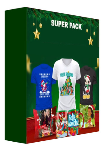 Super Pack Navideño Para Sublimar Tazas, Cojines, Playeras.