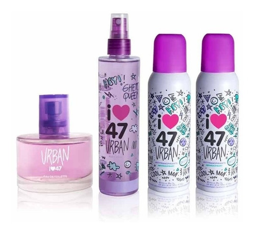 Perfume + Body Splash + 2 Desodorantes 47 Street Urban