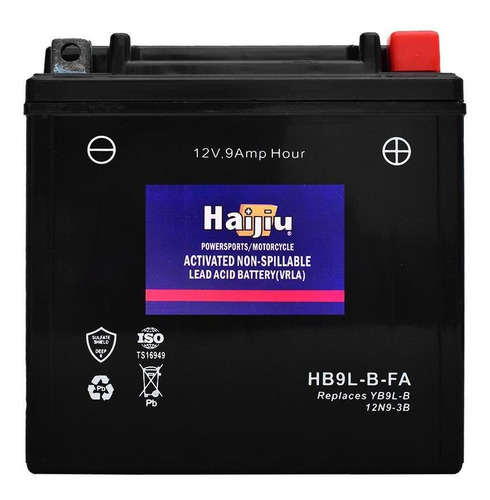 Imagen 1 de 8 de Batería Moto Haijiu Hb9l-b-fa Agm- Gel Libre Mantenimiento