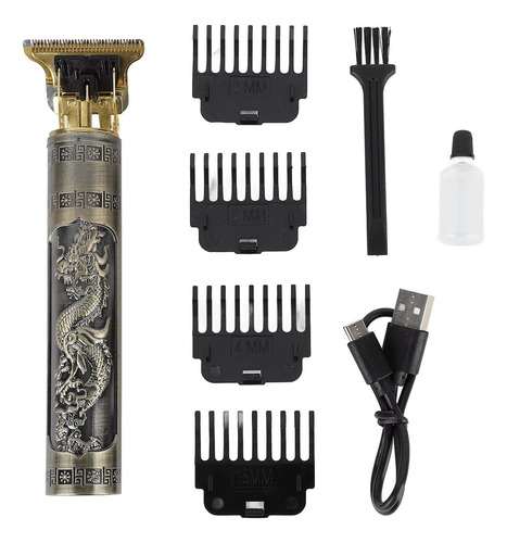 Máquina De Acabamento Profissional Barba E Cabelo Sem Fio Cor Dourado 127/220v