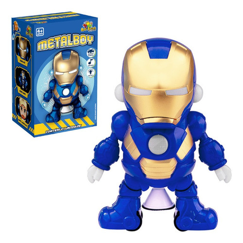 Personagem Robô Boneco Armadura Interativo Pilha Aa