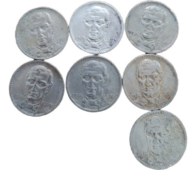 Lote 7 Moedas 200 Réis 1936-1938 (Usado)