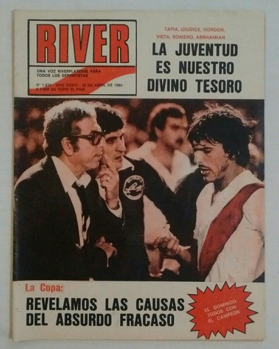 Revista River 1839 - Vs. Vélez Tigre Independiente 1980 Fs