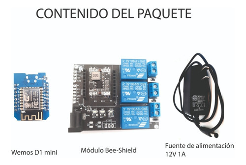 Imagen 8 de 8 de Módulo Bee Shield Para Wemos D1 - 3 Relevadores Sensor Temp