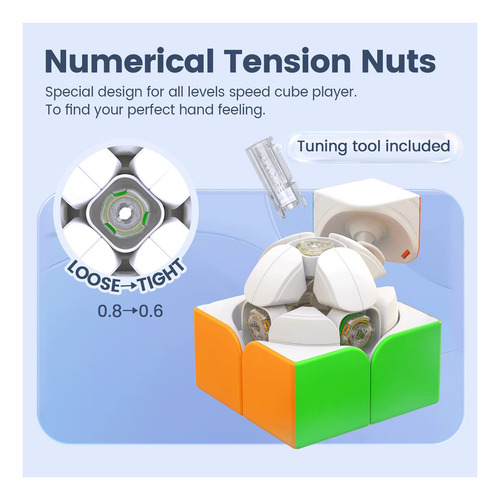 251 V2, 2x2 Speed Cube Mini Cube Puzzle Toy 2x2x2 Cub...