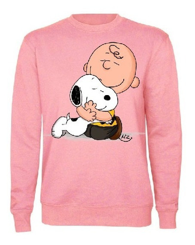 Polerón Rosa Mujer Estampado Madre Charlie Brown Snoopy