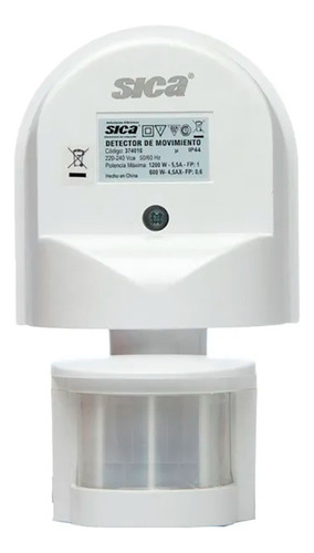 Detector De Movimiento Sica - Apto. Exterior Cobertura 180