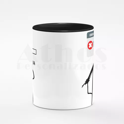 Caneca Boneco Palito Meme Personalizada com a Sua Frase