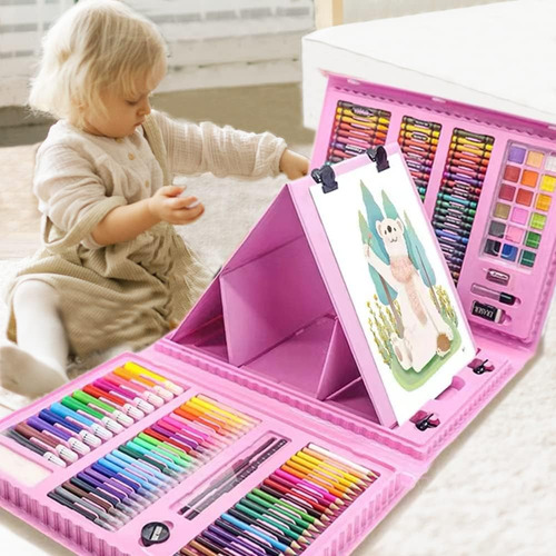 Dlucky 208 Pcs Art Supplies, Kit De Arte De Dibujo Para Niño